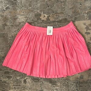 Pink Faux Leather mini skirt NWT